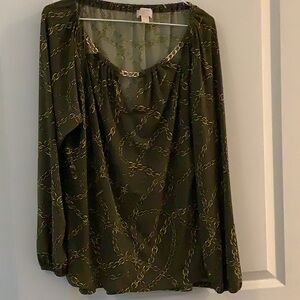 Michael Kors green chain print
Blouse